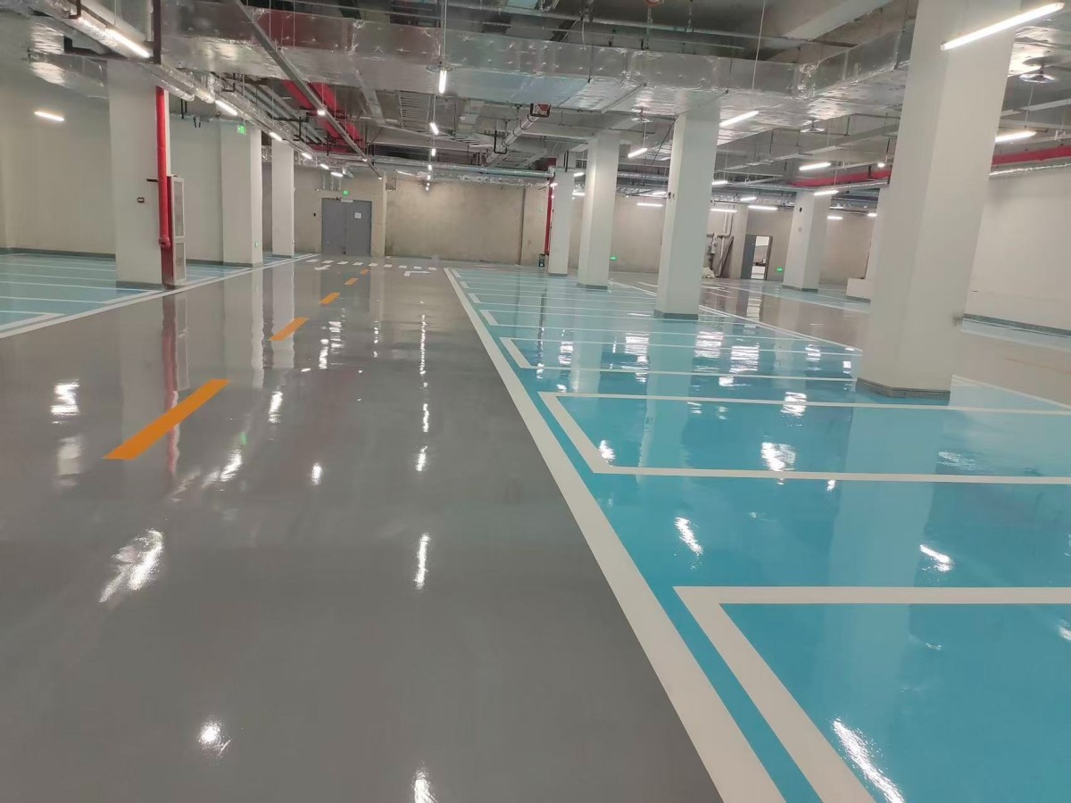 顺义会展中心三号馆地下车库地坪漆施工总结