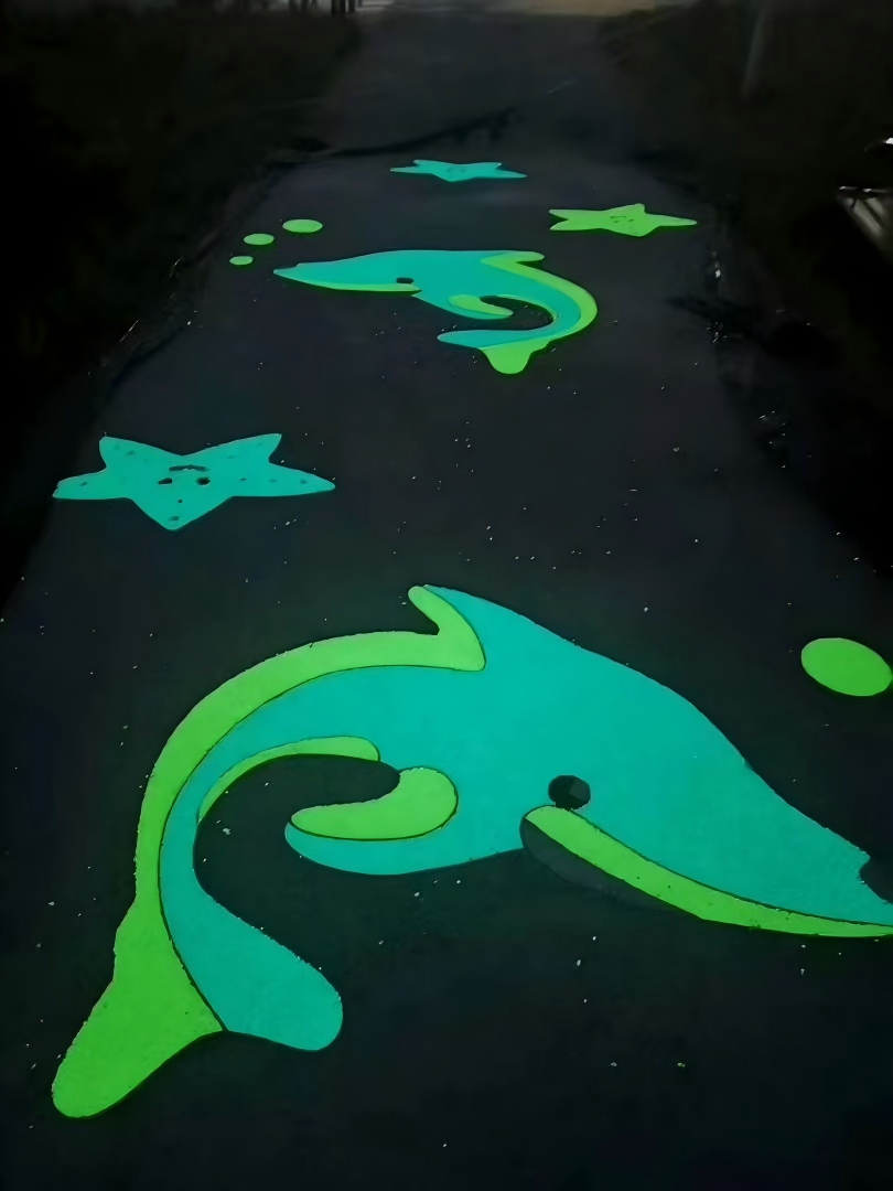 个性夜光石透水混凝土地坪，演绎个性浪漫